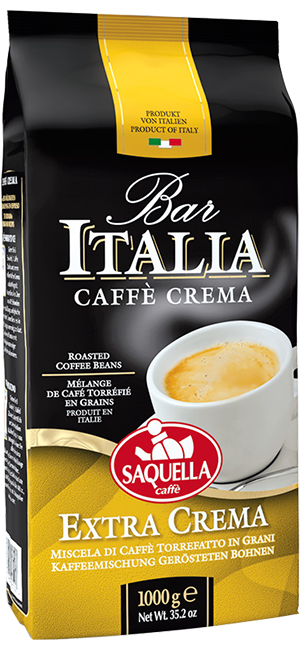 Saquella Bar Italia Extra Crema 1kg Bohnen - ArabicaAndFriends