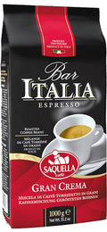 Saquella Bar Italia Gran Crema 1kg Bohnen - ArabicaAndFriends