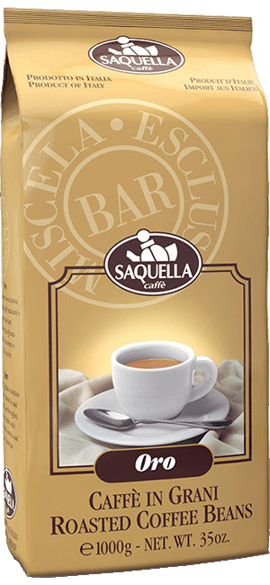 Saquella Miscela Esclusiva Oro Bar 1kg Bohnen - ArabicaAndFriends